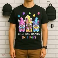 Gnome Easter Christian A Lot Can Happen In 3 Days Leopard T-Shirt thumb 6