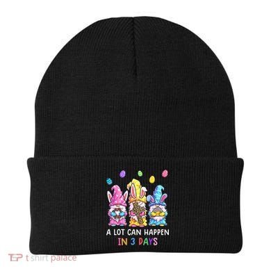 Gnome Easter Christian A Lot Can Happen In 3 Days Leopard Beanie