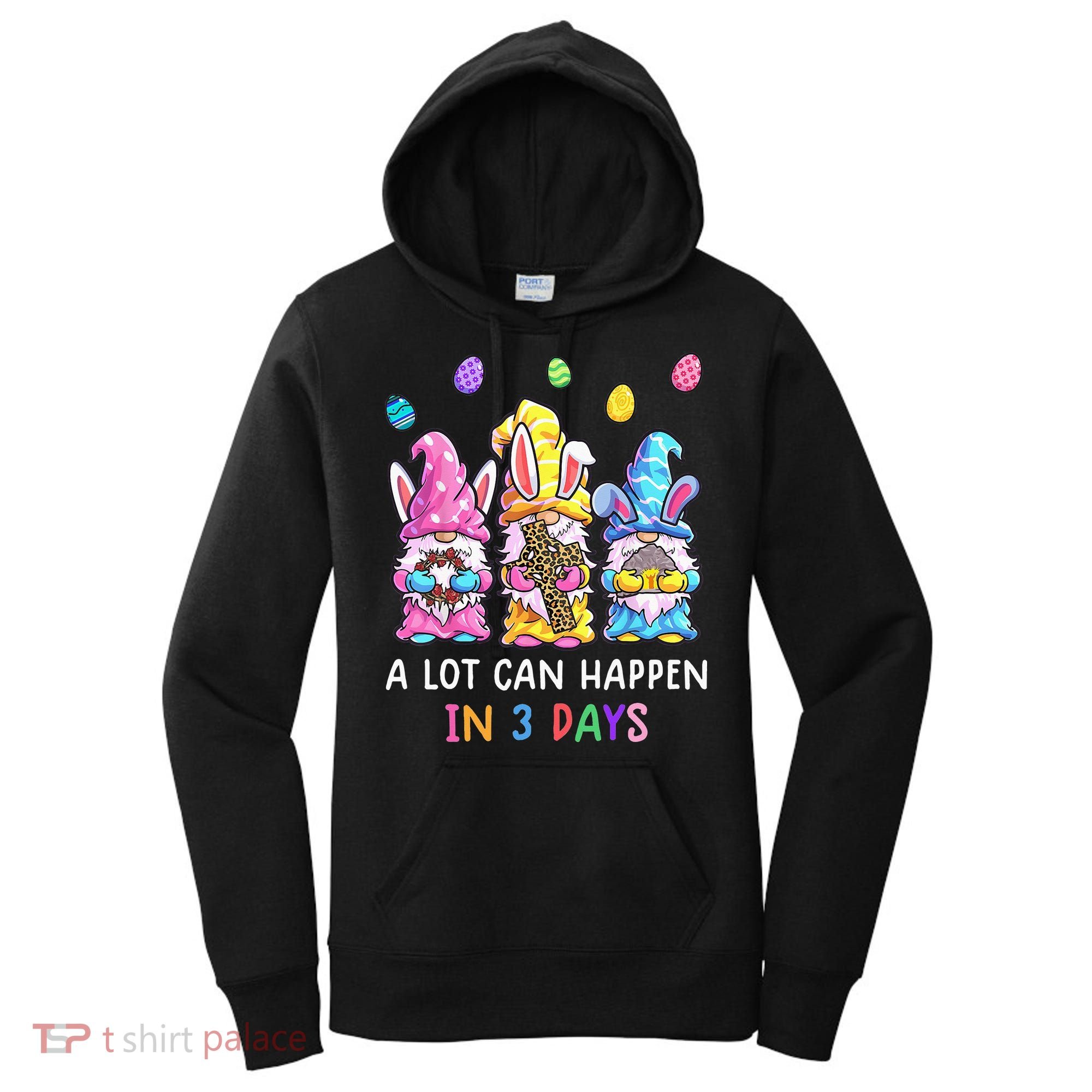 Gnome Easter Christian A Lot Can Happen In 3 Days Leopard Women's Hoodie