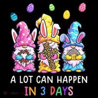 Gnome Easter Christian A Lot Can Happen In 3 Days Leopard Women's Hoodie thumb 2