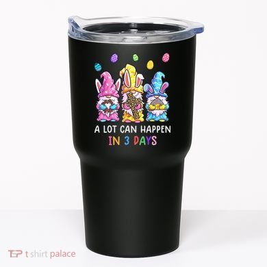 Gnome Easter Christian A Lot Can Happen In 3 Days Leopard Tumbler