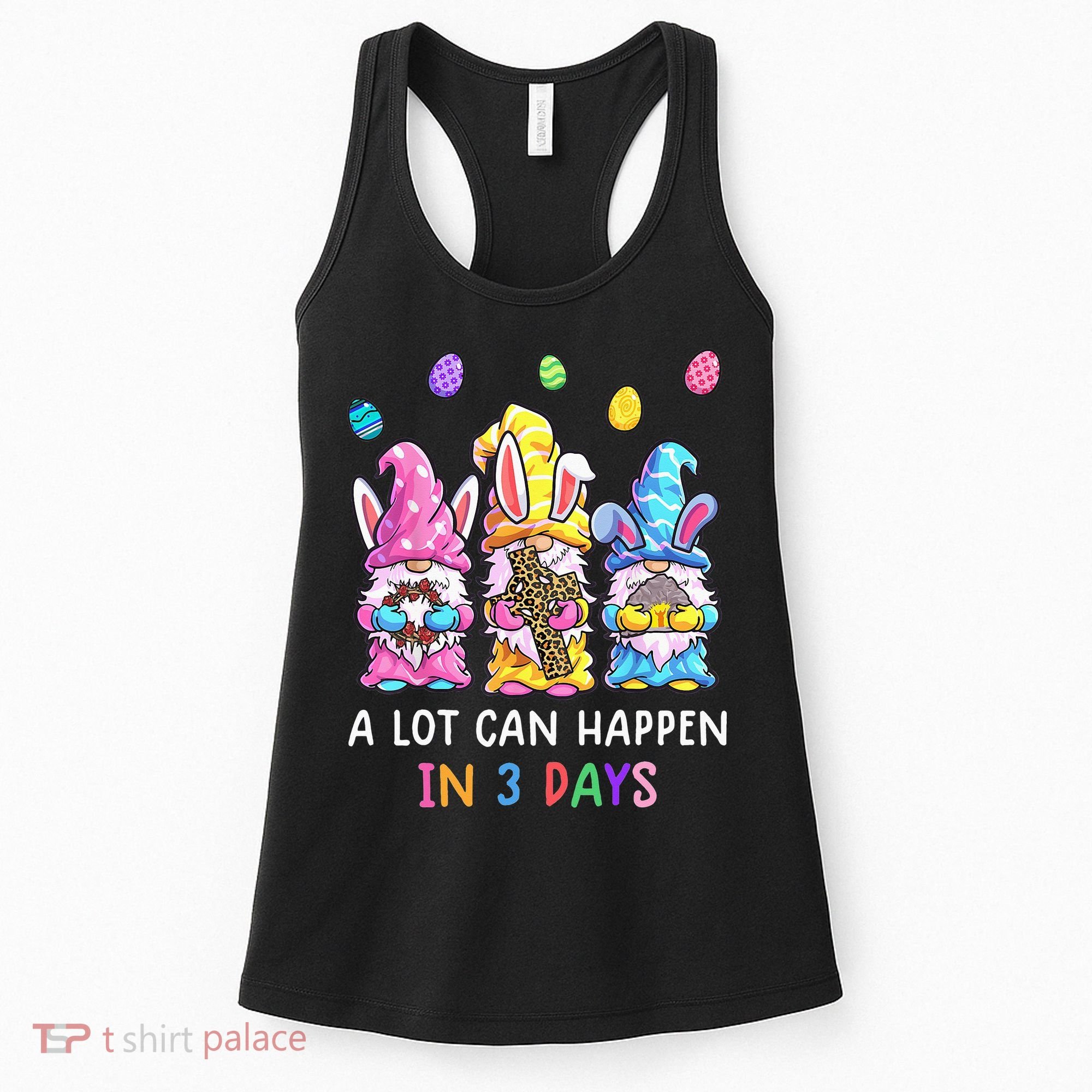 Gnome Easter Christian A Lot Can Happen In 3 Days Leopard Women's Tank Top