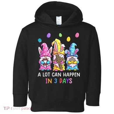Gnome Easter Christian A Lot Can Happen In 3 Days Leopard Toddler Hoodie