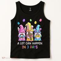 Gnome Easter Christian A Lot Can Happen In 3 Days Leopard Tank Top thumb 2