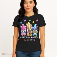 Gnome Easter Christian A Lot Can Happen In 3 Days Leopard Women's T-Shirt thumb 4