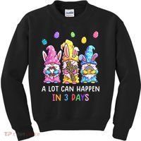 Gnome Easter Christian A Lot Can Happen In 3 Days Leopard Kids Sweatshirt thumb 0