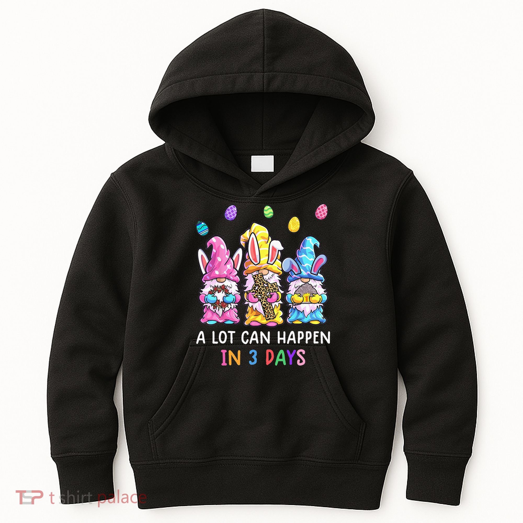 Gnome Easter Christian A Lot Can Happen In 3 Days Leopard Kids Hoodie