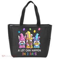 Gnome Easter Christian A Lot Can Happen In 3 Days Leopard Tote Bag thumb 0