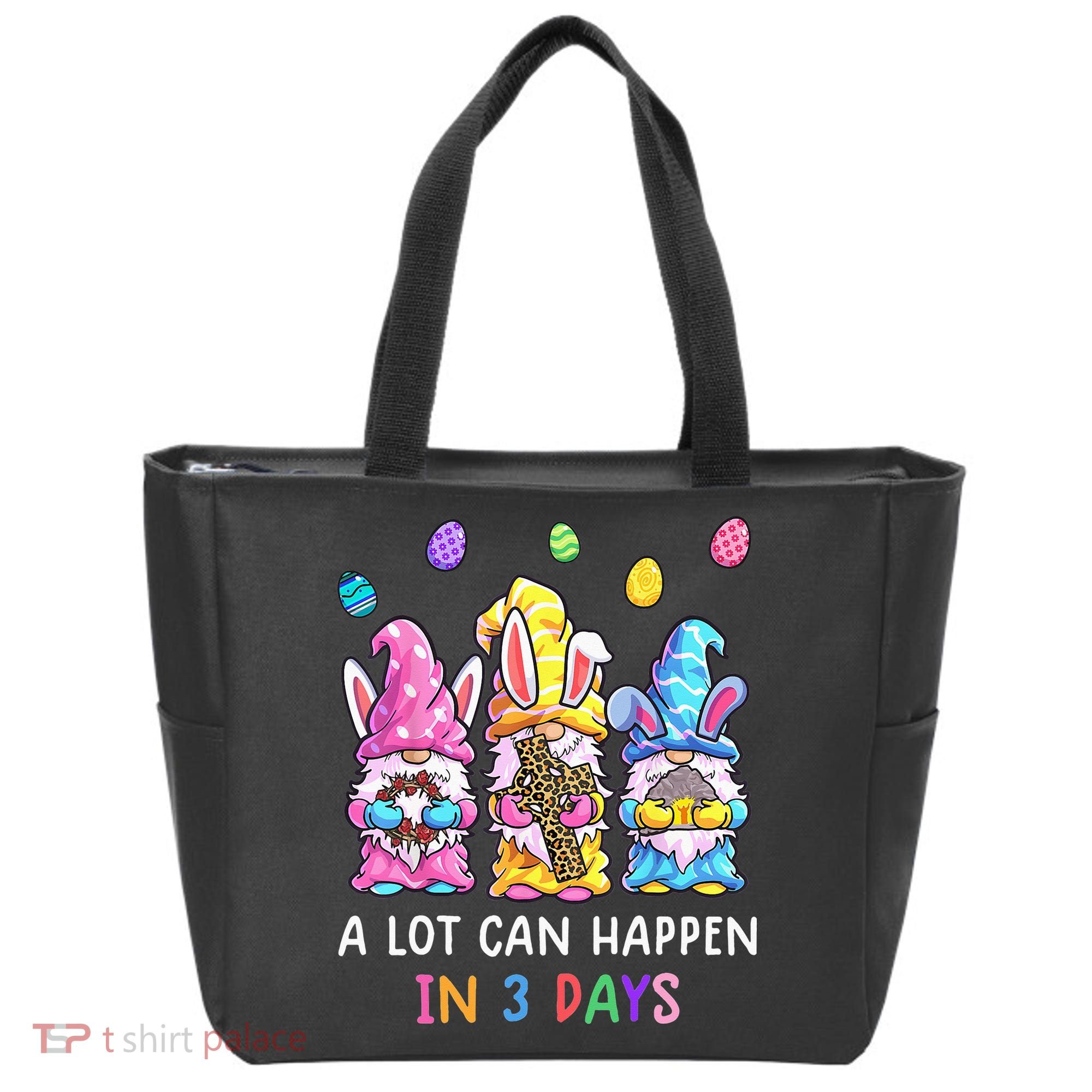 Gnome Easter Christian A Lot Can Happen In 3 Days Leopard Tote Bag