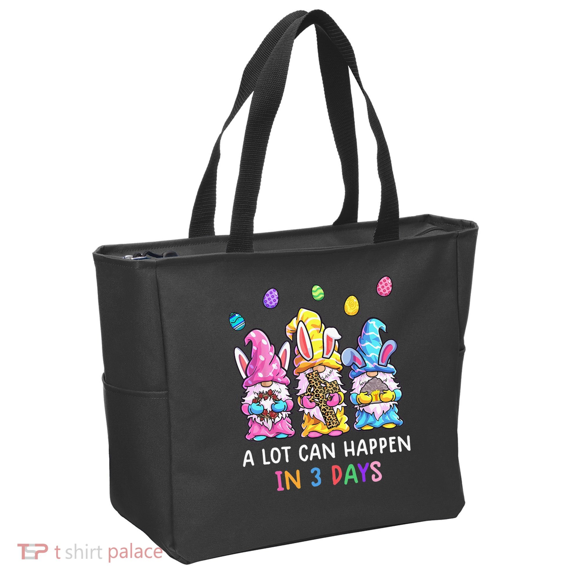 Gnome Easter Christian A Lot Can Happen In 3 Days Leopard Tote Bag