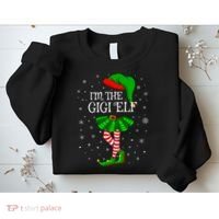 Gigi Elf Christmas Matching Family Elf Sweatshirt thumb 2