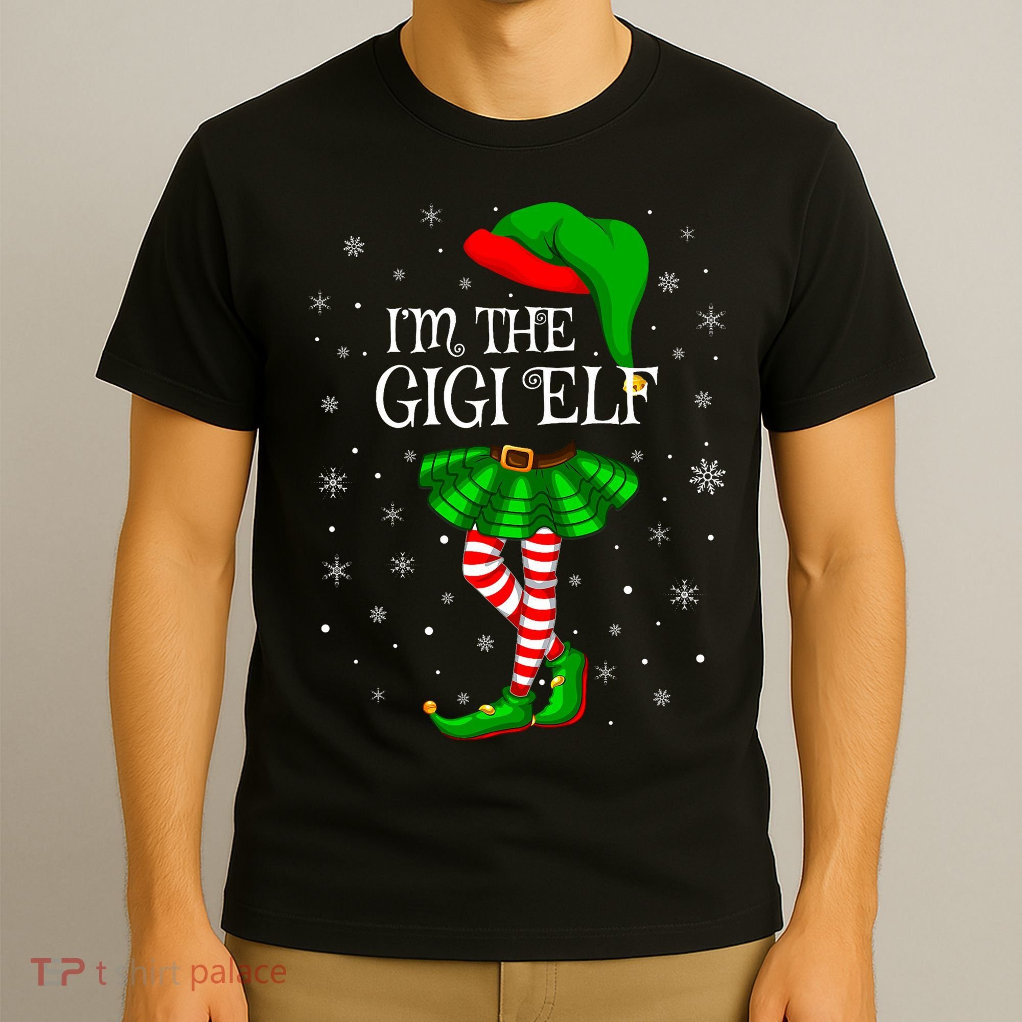 Gigi Elf Christmas Matching Family Elf T-Shirt