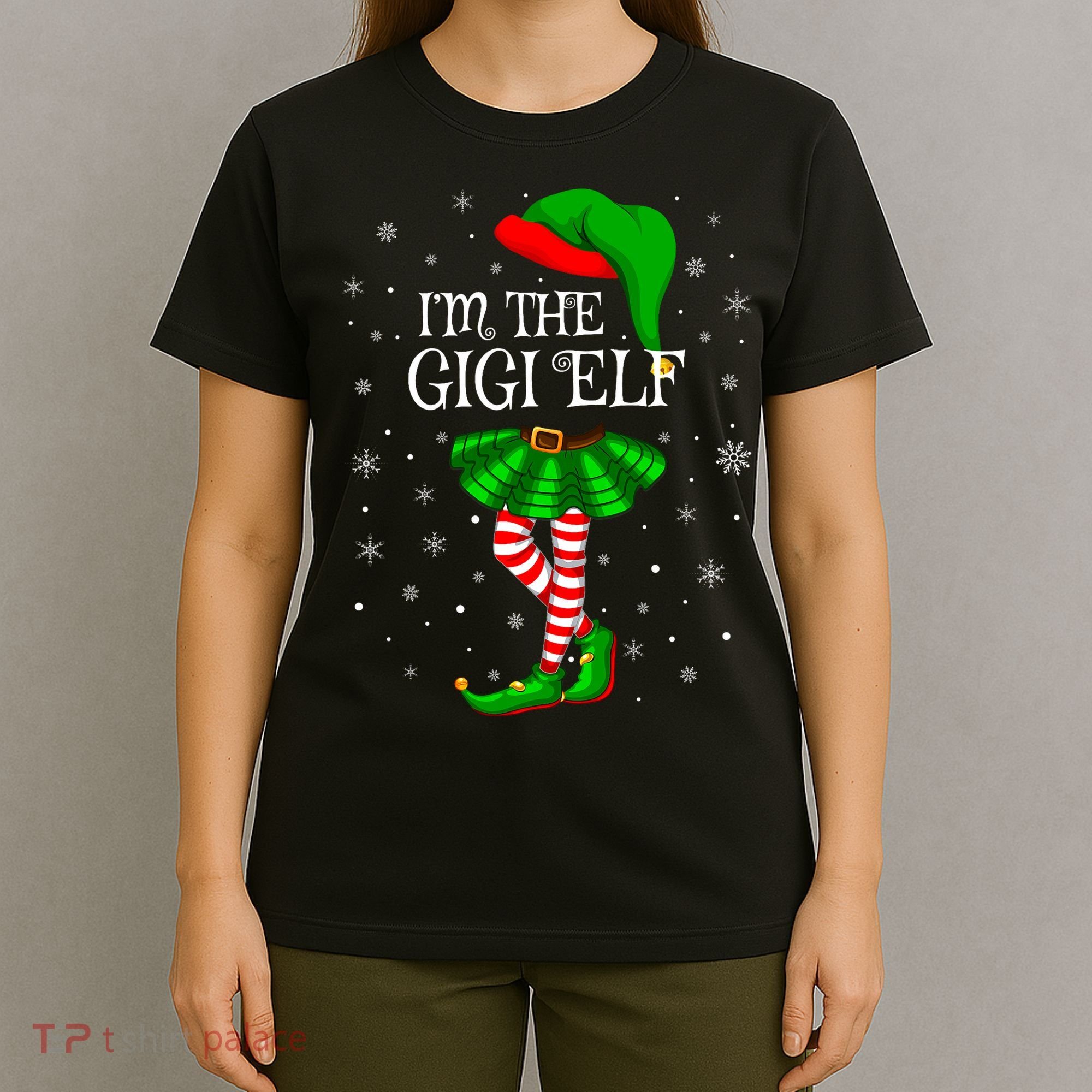Gigi Elf Christmas Matching Family Elf T-Shirt