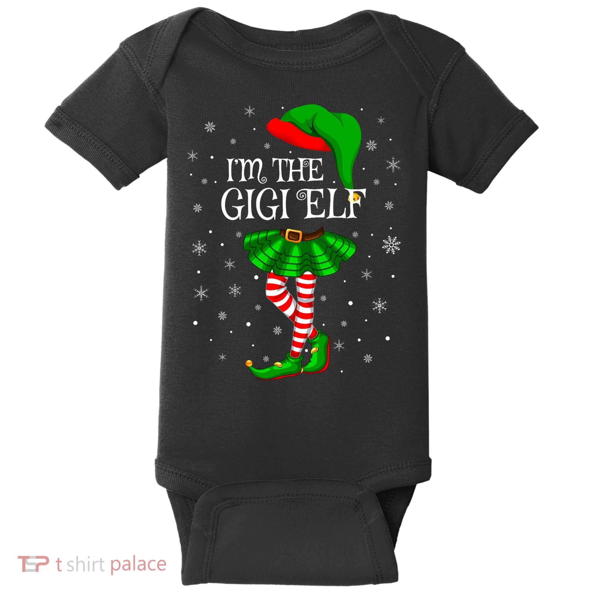 Gigi Elf Christmas Matching Family Elf Baby Bodysuit