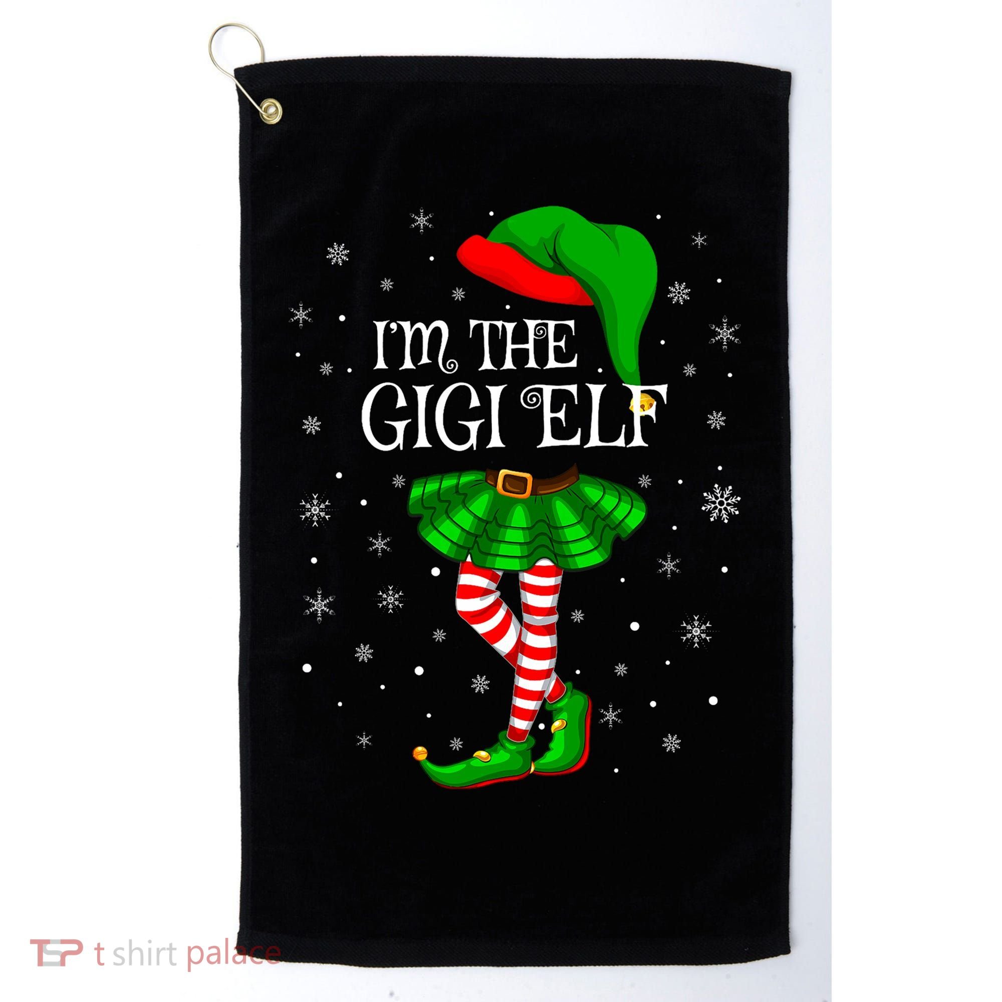 Gigi Elf Christmas Matching Family Elf Golf Towel