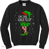 Gigi Elf Christmas Matching Family Elf Kids Sweatshirt thumb 0