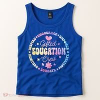 Gifted Education Crew Appreciation Week Back To School Gift Tank Top thumb 2