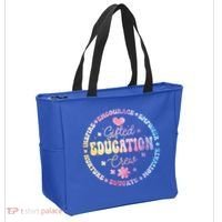 Gifted Education Crew Appreciation Week Back To School Gift Tote Bag thumb 2
