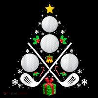 Golf Equipment Christmas Tree Christmas Golf Backpack thumb 2