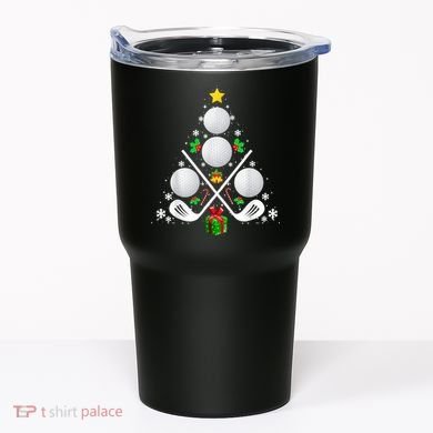 Golf Equipment Christmas Tree Christmas Golf Tumbler