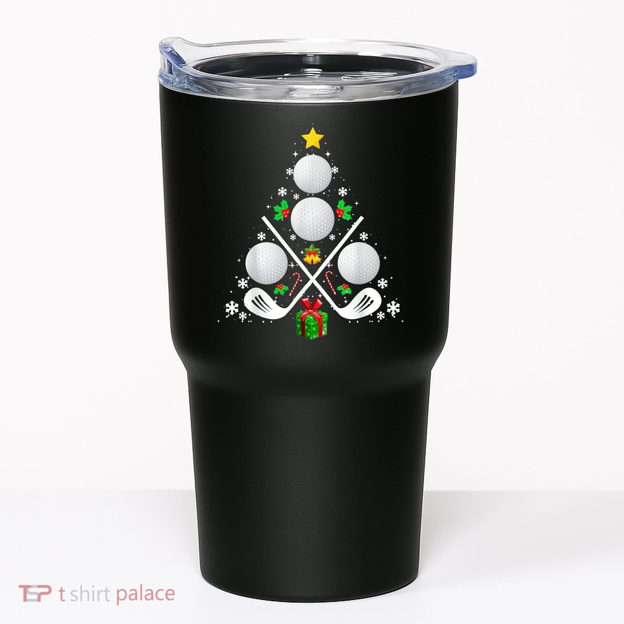 Golf Equipment Christmas Tree Christmas Golf Tumbler