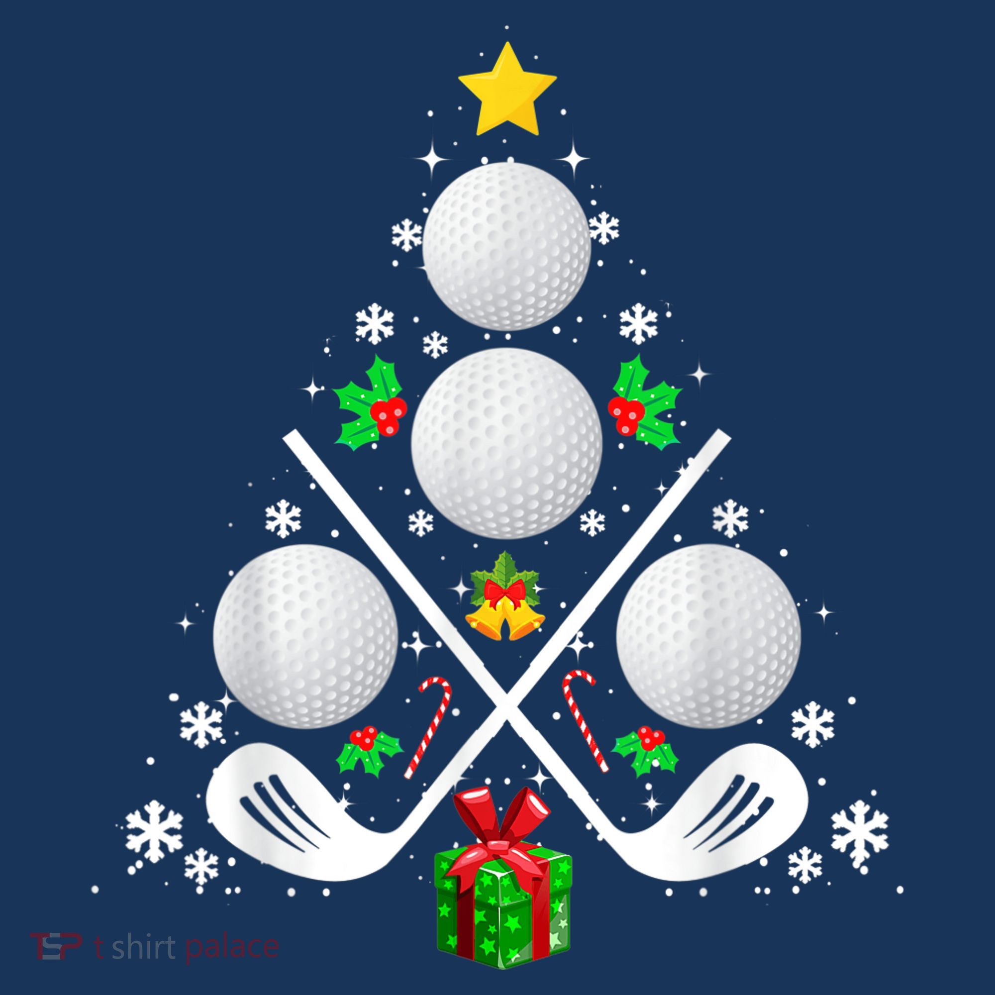 Golf Equipment Christmas Tree Christmas Golf Women's Sweatshirt