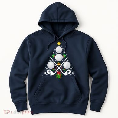 Golf Equipment Christmas Tree Christmas Golf Hoodie