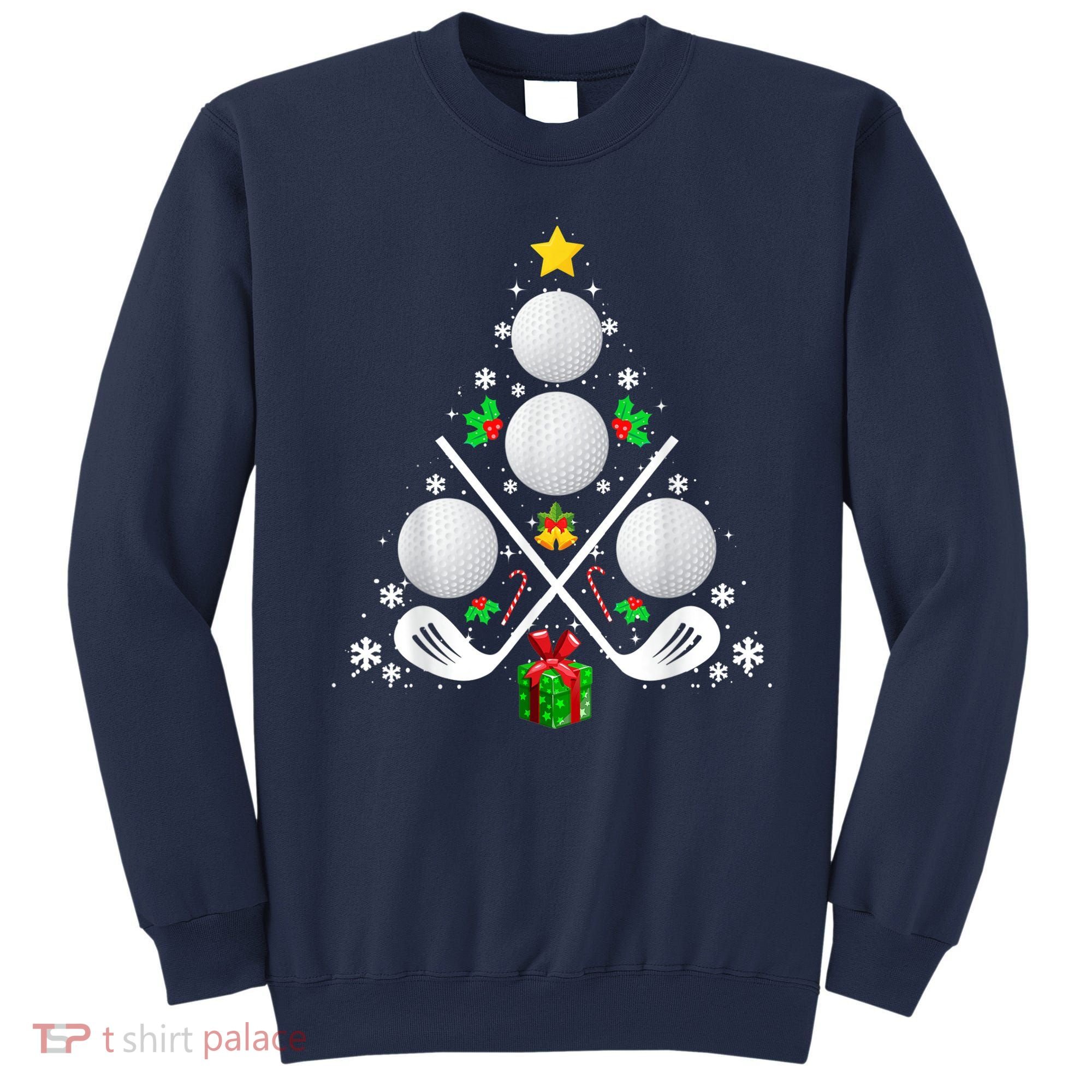 Golf Equipment Christmas Tree Christmas Golf Sweatshirt