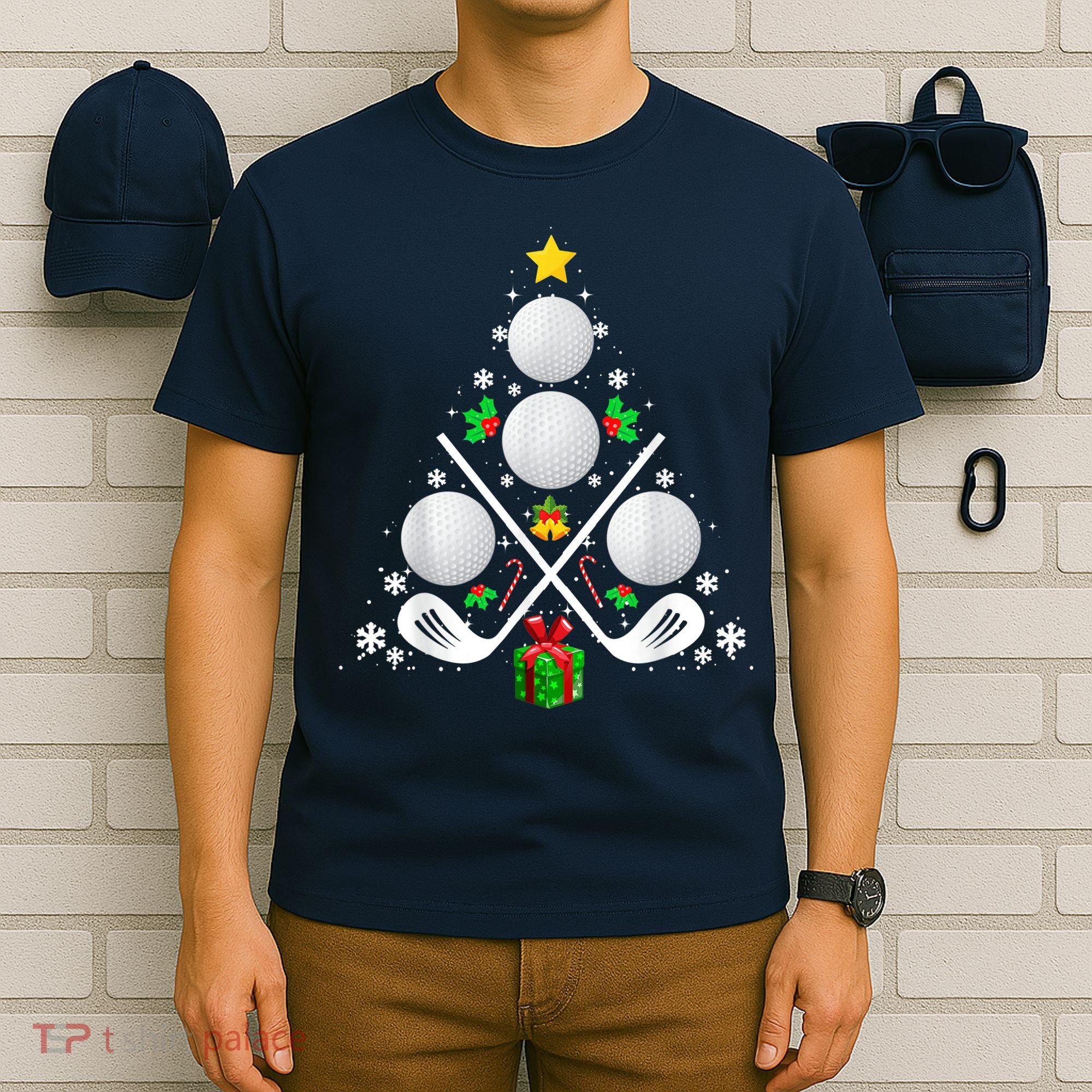 Golf Equipment Christmas Tree Christmas Golf T-Shirt