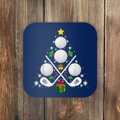 Golf Equipment Christmas Tree Christmas Golf Coaster