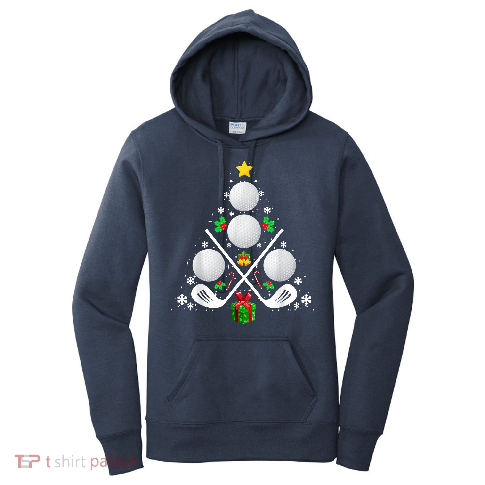 Golf Equipment Christmas Tree Christmas Golf Women's Hoodie