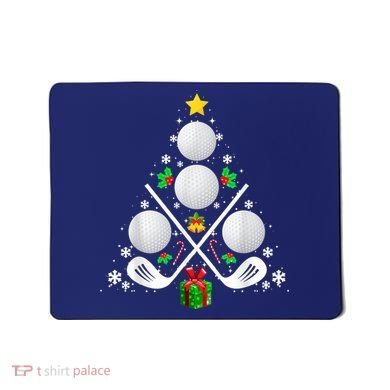Golf Equipment Christmas Tree Christmas Golf Mousepad