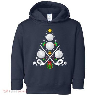 Golf Equipment Christmas Tree Christmas Golf Toddler Hoodie