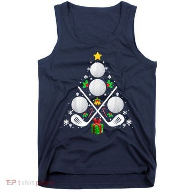 Golf Equipment Christmas Tree Christmas Golf Tank Top
