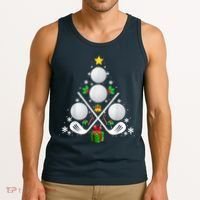 Golf Equipment Christmas Tree Christmas Golf Tank Top thumb 3