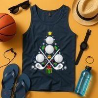 Golf Equipment Christmas Tree Christmas Golf Tank Top thumb 4