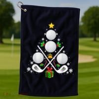 Golf Equipment Christmas Tree Christmas Golf Golf Towel thumb 1