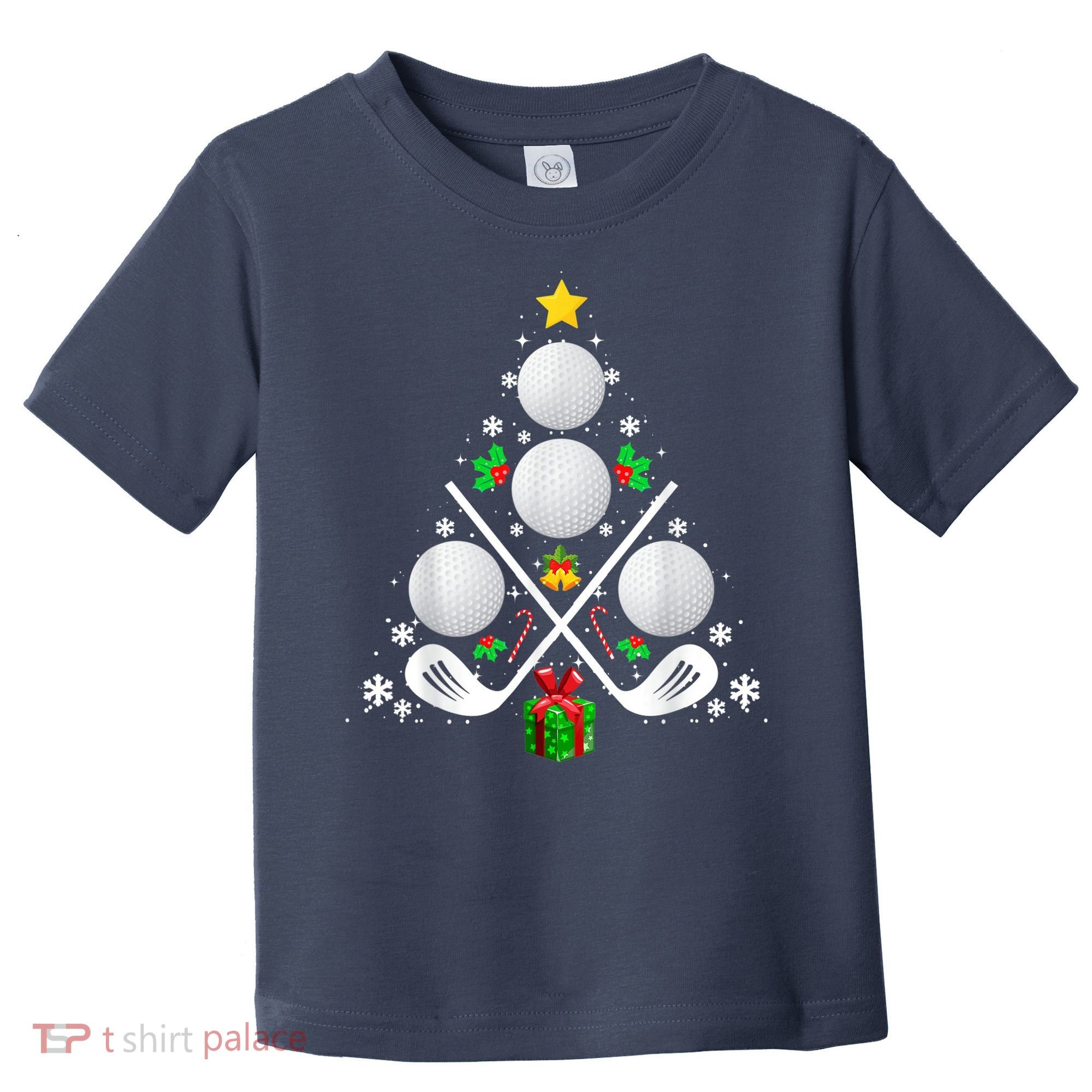 Golf Equipment Christmas Tree Christmas Golf Toddler T-Shirt