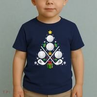 Golf Equipment Christmas Tree Christmas Golf Toddler T-Shirt thumb 2