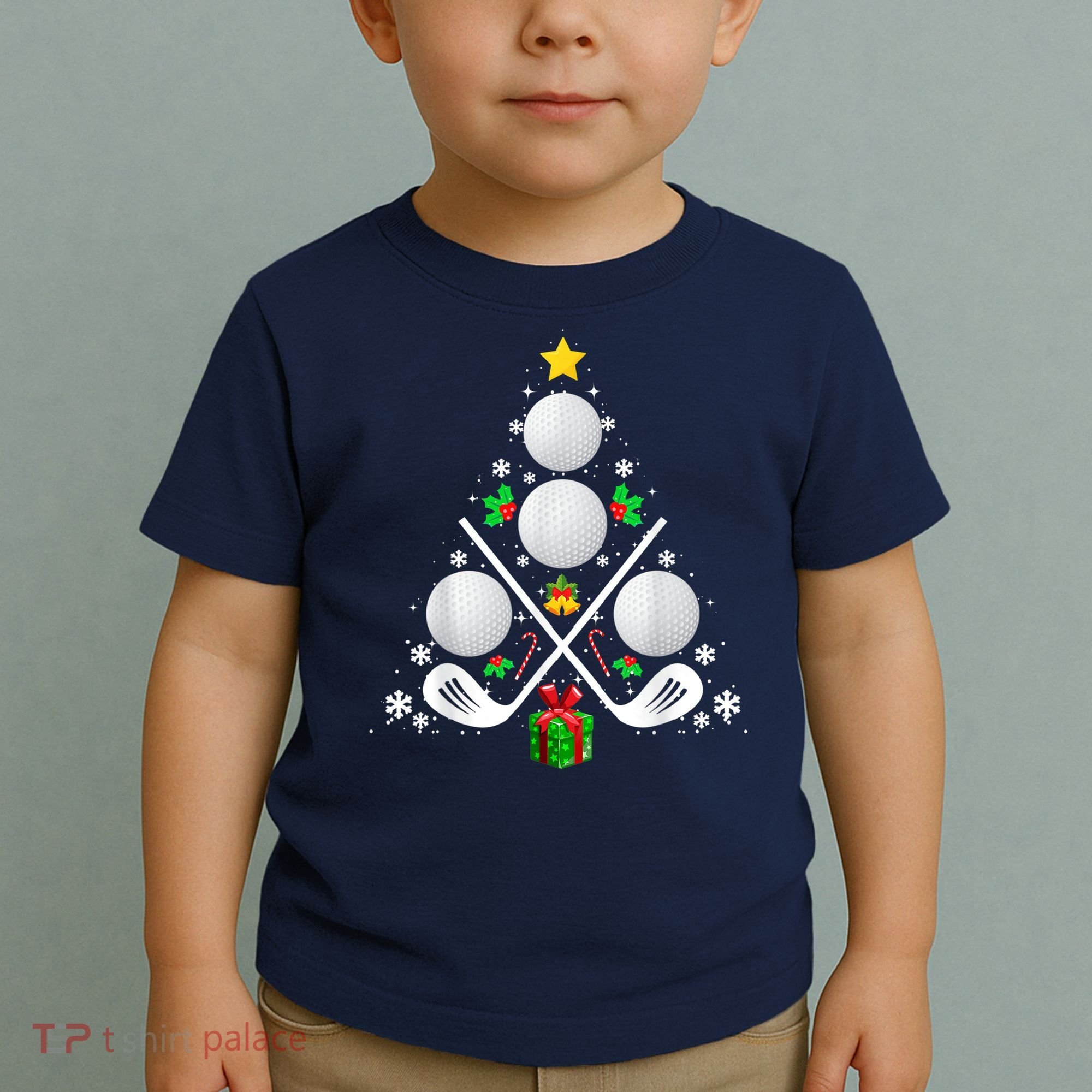 Golf Equipment Christmas Tree Christmas Golf Toddler T-Shirt