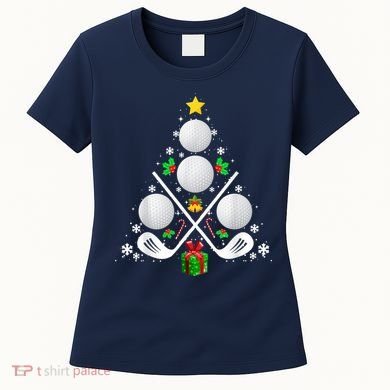 Golf Equipment Christmas Tree Christmas Golf Women's T-Shirt