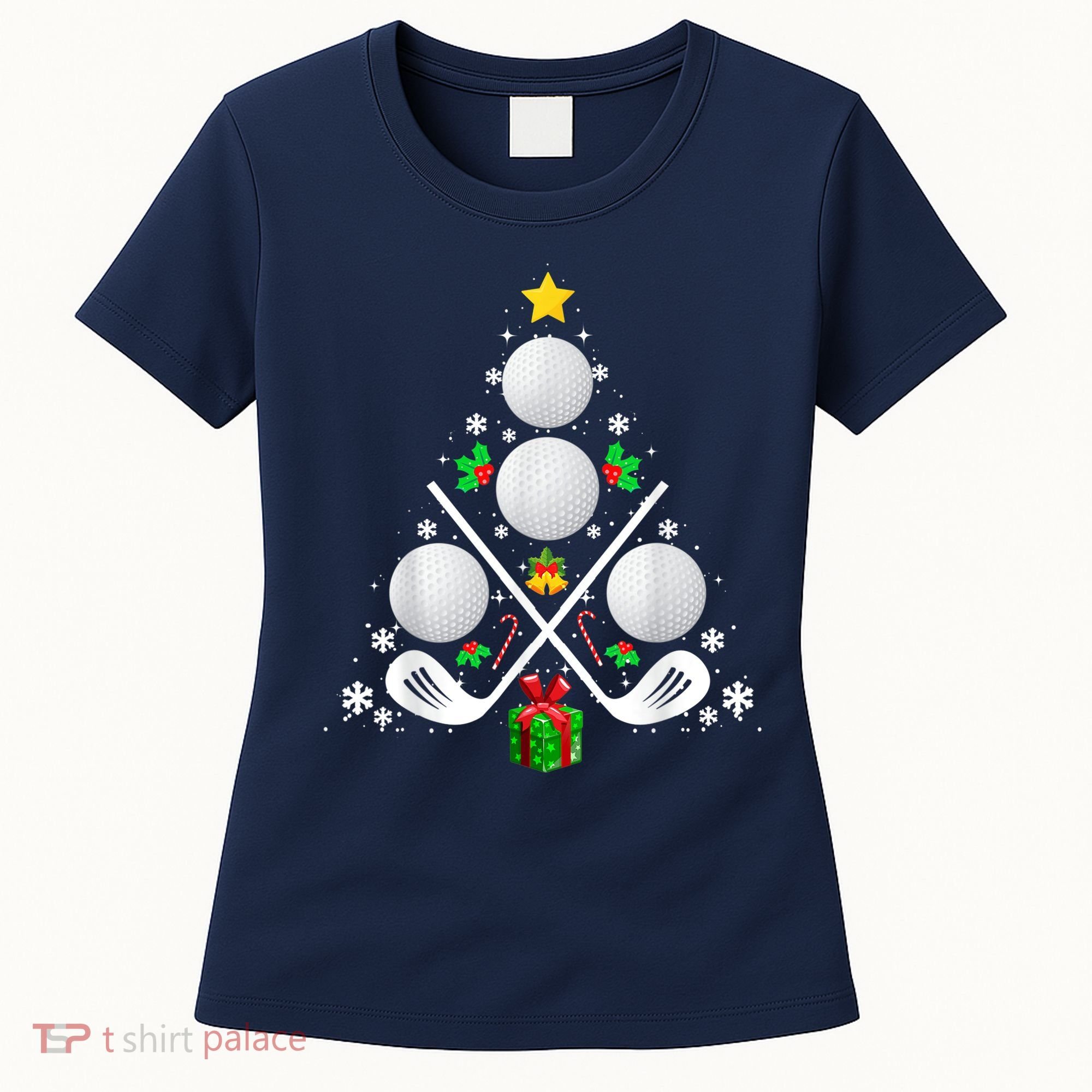 Golf Equipment Christmas Tree Christmas Golf Women's T-Shirt