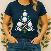Golf Equipment Christmas Tree Christmas Golf Women's T-Shirt thumb 2