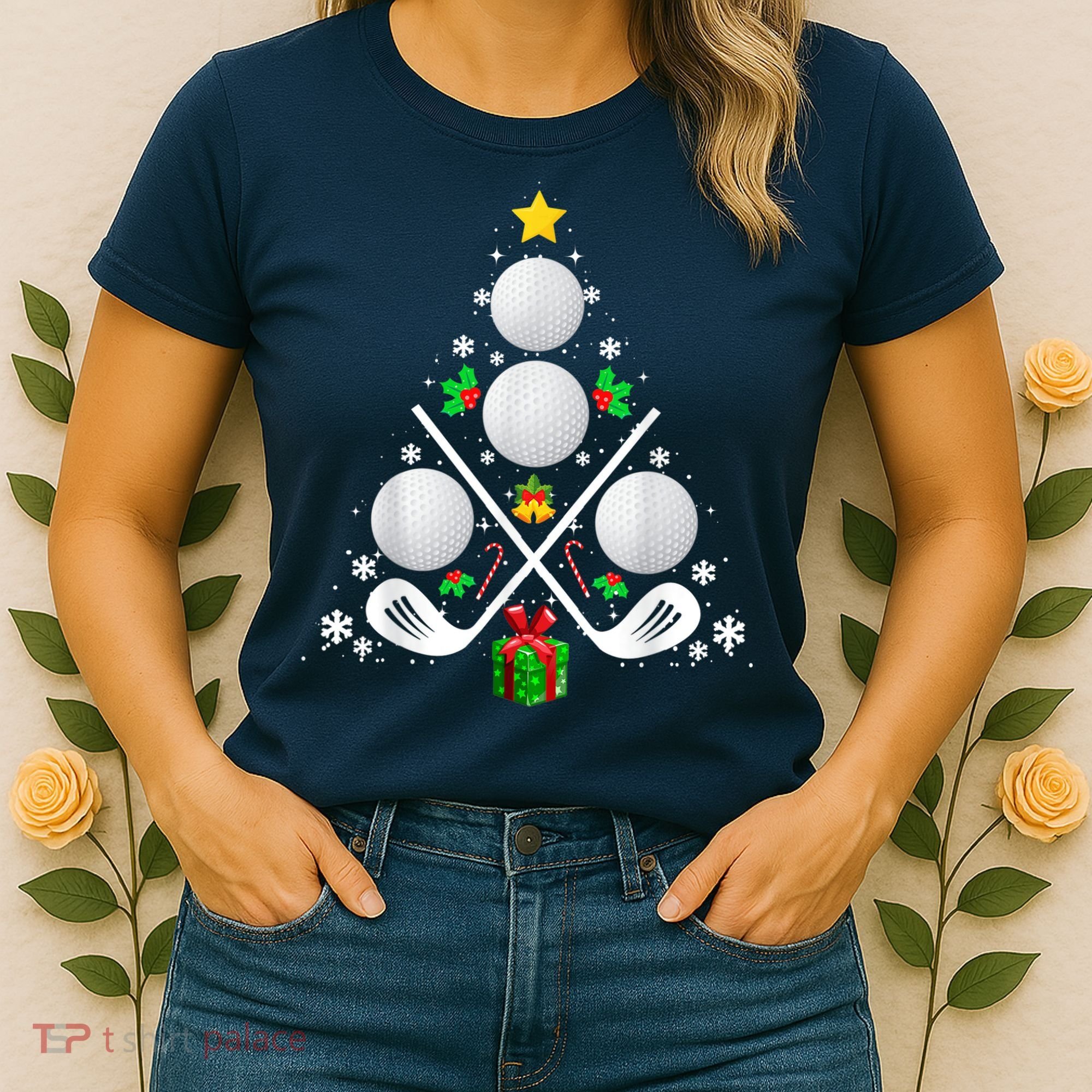 Golf Equipment Christmas Tree Christmas Golf Women's T-Shirt