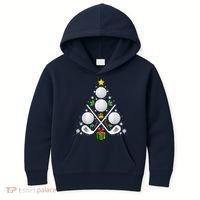 Golf Equipment Christmas Tree Christmas Golf Kids Hoodie thumb 0