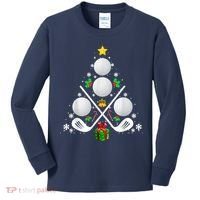 Golf Equipment Christmas Tree Christmas Golf Kids Long Sleeve Shirt thumb 0