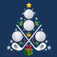 Golf Equipment Christmas Tree Christmas Golf Kids T-Shirt thumb 4
