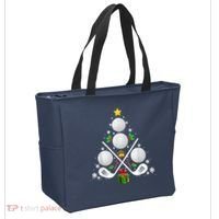 Golf Equipment Christmas Tree Christmas Golf Tote Bag thumb 2