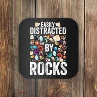 Geology Easily Distracted By Rocks For Geologist Coaster thumb 0