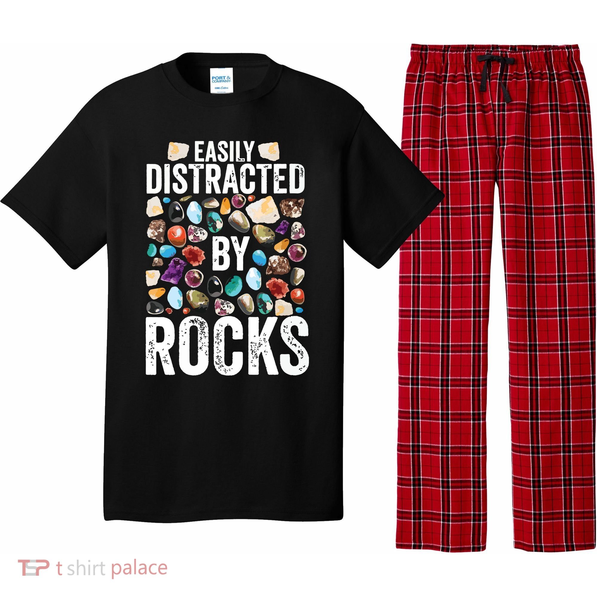 Geology Easily Distracted By Rocks For Geologist Pajama Set